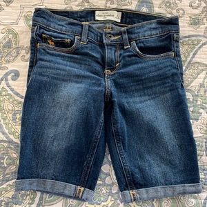 Abercrombie Kids girls denim Bermuda shorts, sz 10